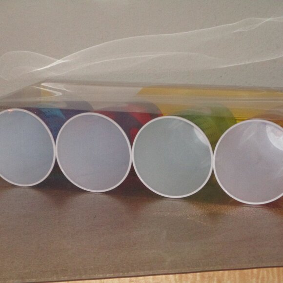 M&M's Lot of 4 Plastic 3D Colorful Cups Orange Green Purple Red Blue Brand New - Picture 3 of 3